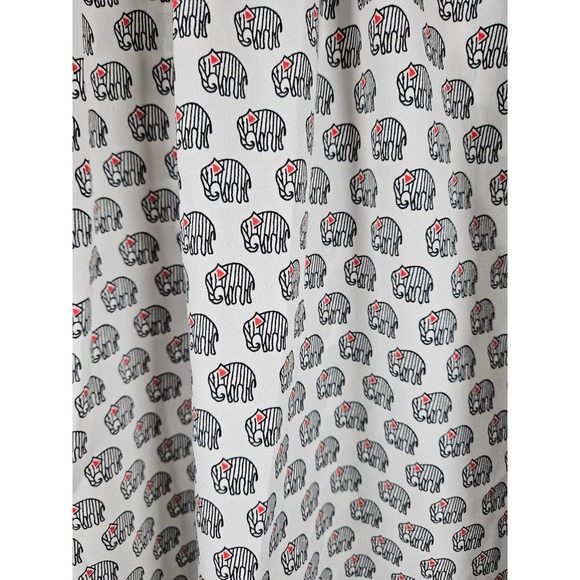 L.A Soul Womens Tank Blouse Elephants Back Zip White Black Red Large - Picture 4 of 6